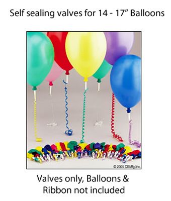 Self Sealing Valves for 14-17" Balloons - Party Supplies - Image 1