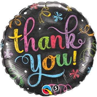 Thank You Chalkboard Balloons - 5-Pack - Image 1