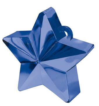 Dark Blue Star Balloon Weight - 170g (12-Pack) for Party Decor - Image 1