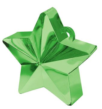 Green Star Balloon Weight 170g (12-Pack) - Party Decor - Image 1