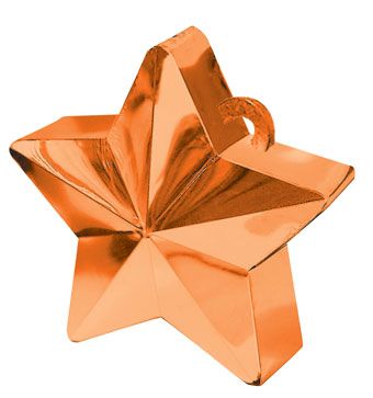 Orange Star Balloon Weight - 170g Bulk Pack (12-Count) - Image 1