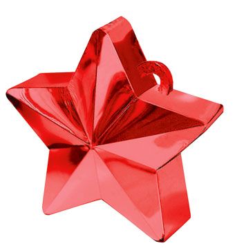 Red Star Balloon Weight 170g (12-Pack) | Party Decor - Image 1