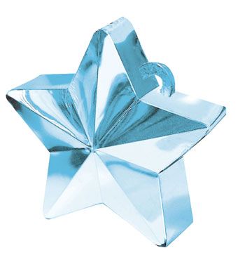 Light Blue Star Balloon Weight - 170g (12 Pack) - Image 1