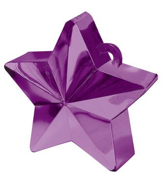Purple Star Balloon Weight - 170g (Pack of 12) - Image 1