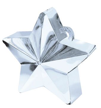 Silver Star Balloon 5-Pack - Party Supplies - Image 1