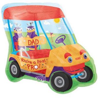 Dad Golf Cart Balloons - 3-Pack - Image 1