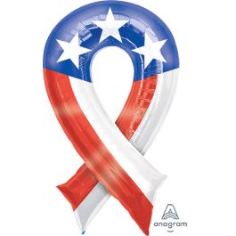 American Patriotic Ribbon Balloon 36" - 3-Pack - Image 1