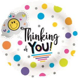 Thinking of You Cloud Balloon 9 Inch Foil - Air Filled - Image 1