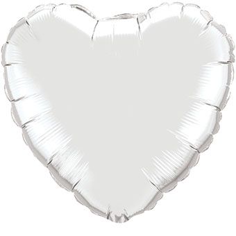 Silver Heart Balloon - 3-Pack - Image 1