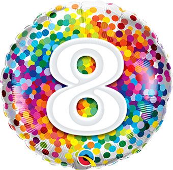 Rainbow Confetti Balloon 18" - 5-Pack - Image 1