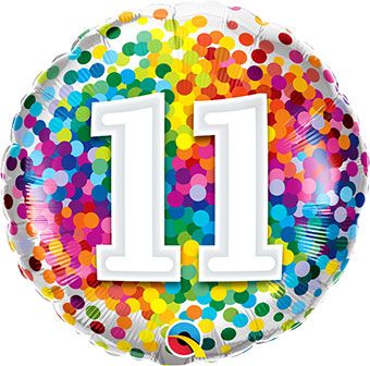 Rainbow Confetti Balloon - 5-Pack - Image 1