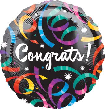 Congrats Balloons - 5-Pack - Image 1