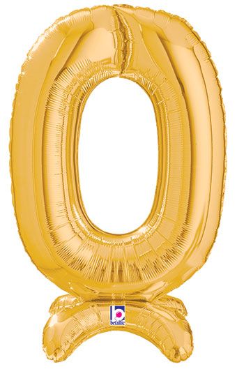 Gold Number 0 Balloon 25 Inch Stand Up - Image 1