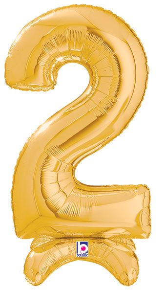 Number 2 Gold Balloon 25" - Birthday Party - Image 1