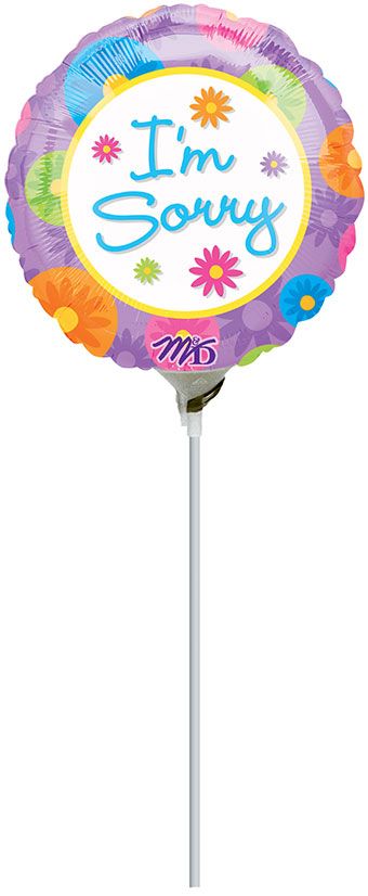 I'm Sorry Flowers Balloon - 5-Pack - Image 1
