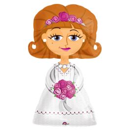 Airwalker Bride Foil Balloon 48 Inch - Wedding Decor - Image 1