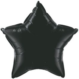 Onyx Black Star Balloon 4 Inch - 5-Pack - Image 1