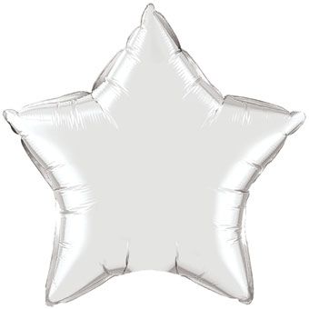 Silver Star Balloons - 5-Pack - Image 1