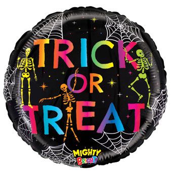 Trick or Treat Skeleton Balloons - 5-Pack - Image 1