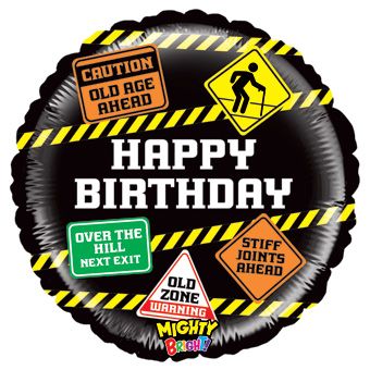 Old Age Signs Balloon - 5-Pack - Image 1