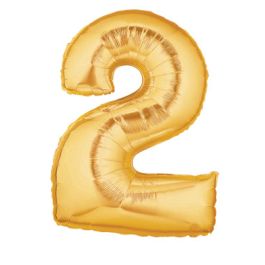 Gold Number 2 Foil Balloon 7 Inch - Birthday Decor - Image 1