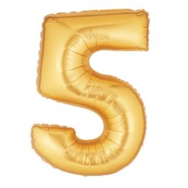 Gold Number 5 Foil Balloon 7 Inch - Birthday Decor - Image 1