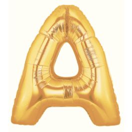 Gold Letter A Balloon 7 Inch Foil Initial Decoration - Image 1