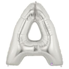 Silver Letter A Foil Balloon 7 Inch - Initial Decoration - Image 1