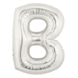 Silver Letter B Balloon 7 Inch - 5-Pack - Image 1