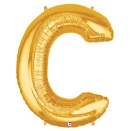 Gold Letter C Balloon 7 Inch - Foil Party Decoration - Image 1
