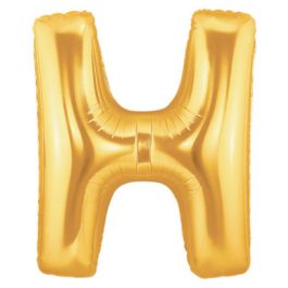 Gold Letter H Balloon 7 Inch - Air Filled Party Decoration - Image 1