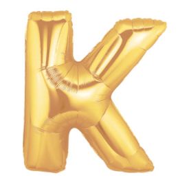 Gold Letter K Foil Balloon 7 Inch - Initial Decoration - Image 1