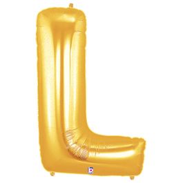 Gold Letter L Balloon 7 Inch - 5-Pack - Image 1