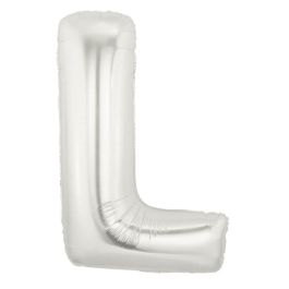 Silver Letter L Balloon 7 Inch Foil Party Decor - Image 1