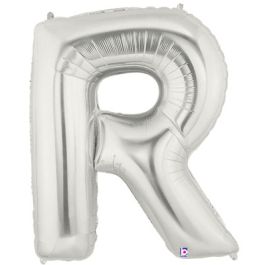 Silver Letter R Balloon 7 Inch - 5-Pack - Image 1