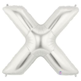 Silver Letter X Foil Balloon 7 Inch - Party Decoration - Image 1