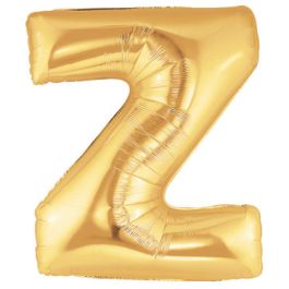 Gold Foil Letter Z Balloon | 7 Inch Initial Decoration - Image 1
