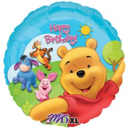 Pooh Bear Balloon 18 Inch Foil - Winnie The Pooh Birthday - Image 1