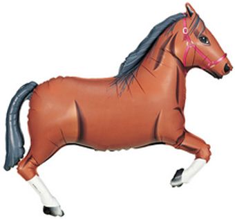 Horse Foil Balloon 34 Inch Large Shape - 5-Pack Bundle - Image 1