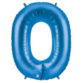 Blue Number 0 Balloon 34 Inch Foil - Milestone Decoration - Image 1