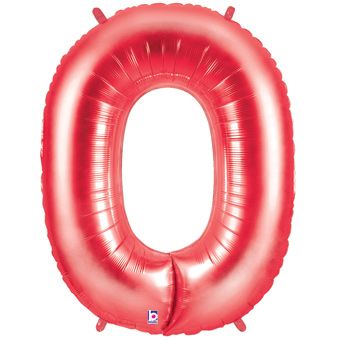 Number 0 Red Balloon - 3-Pack - Image 1