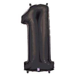Black Number 1 Foil Balloon 34 Inch - Image 1