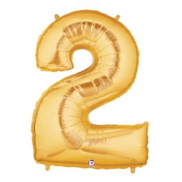 Gold Number 2 Foil Balloon 34 Inch - Image 1