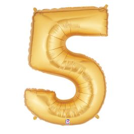 Gold Foil Number 5 Balloon - Milestone Birthday Decoration - Image 1