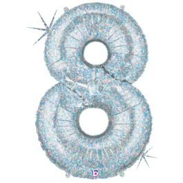 Holographic Number 8 Balloon 34 Inch - Image 1