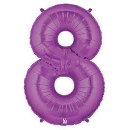 Purple Number 8 Foil Balloon 34 Inch - Image 1
