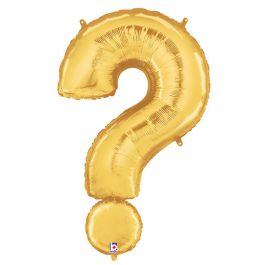 Gold Question Mark Balloon 34 Inch - Image 1