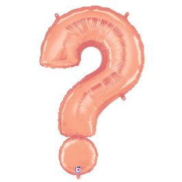 Rose Gold Question Mark Balloon 34 Inch Foil Party Decoration - Image 1