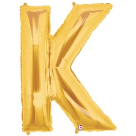 Gold Letter K Foil Balloon 34 Inch - Image 1