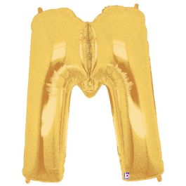 Gold Letter M Foil Balloon 34 Inch - Single Decoration - Image 1